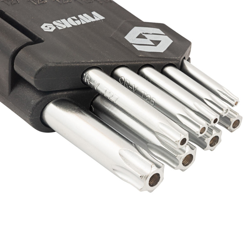 SIGMA Ключі TORX 9шт T10-T50 мм CrV (короткі з отвором) (4022211)