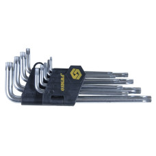SIGMA Ключі TORX 9шт T10-T50мм CrV (довгі з отвором) (4022231)