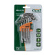 Grad Ключі TORX 9шт T10-T50мм CrV (короткі з отвором) (4022275)