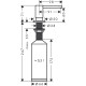 Hansgrohe A41 діспенсер для мила/лосьйона, колір сталь, (40438800)