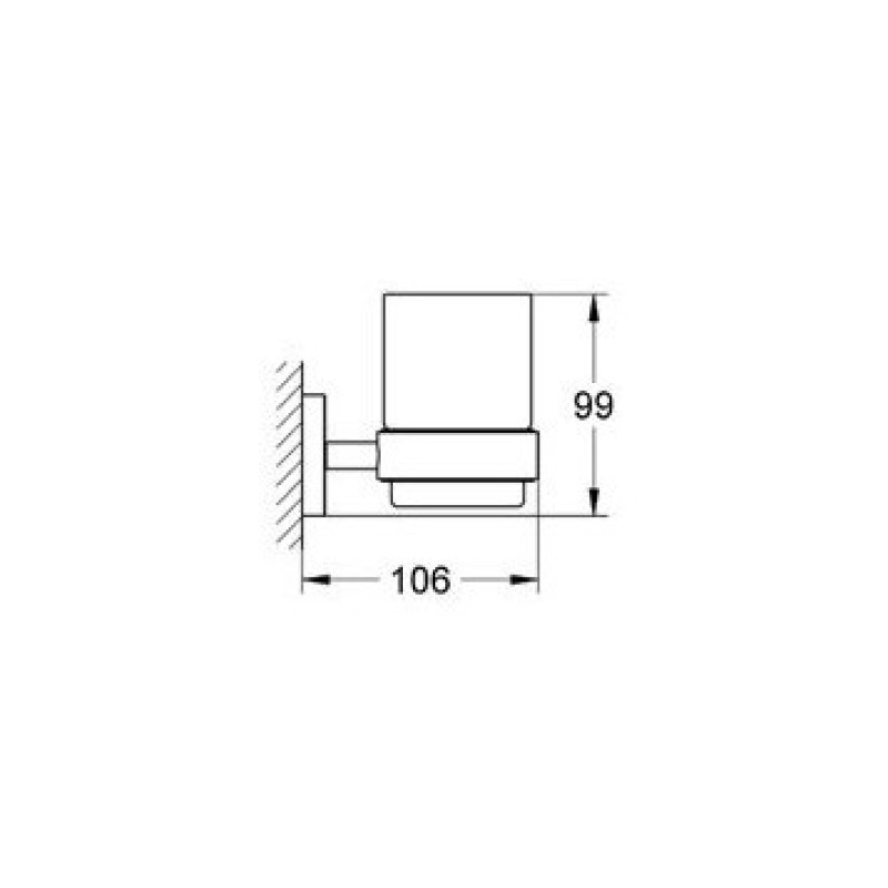 Grohe Essentials Стакан скляний з тримачем, хром, (40447001)