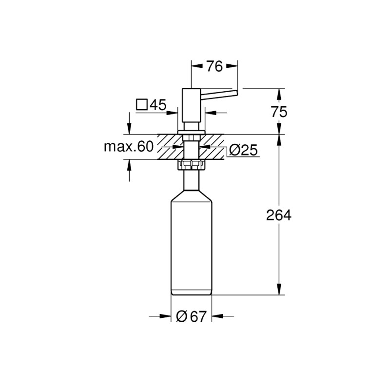 Grohe Cubic Дозатор рідкого мила (40649DC0)