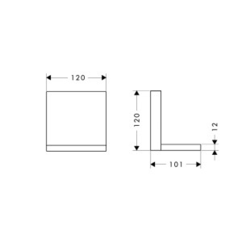 Axor Starck - Коротка поличка HANSGROHE 40872000, (40872000)