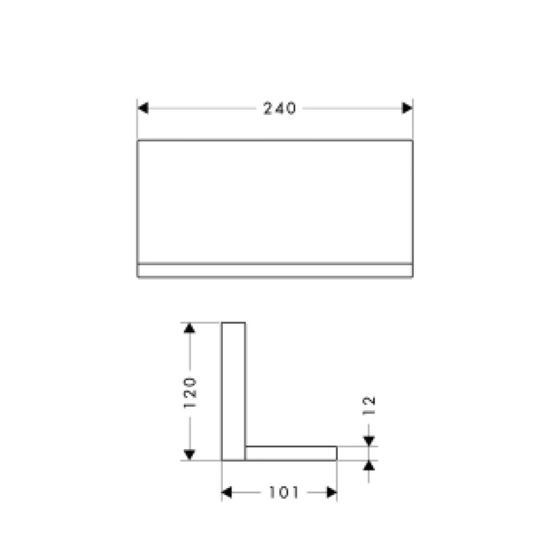 Axor Starck поличка довга HANSGROHE 40873000, (40873000)