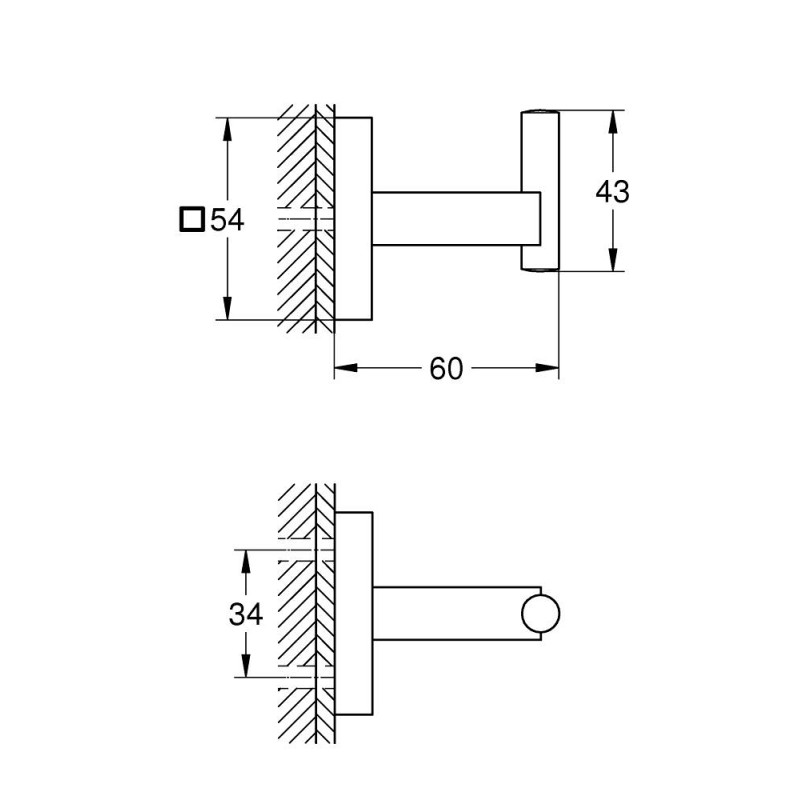 Grohe QuickFix Start Cube Гачок для банного халата (40961000)
