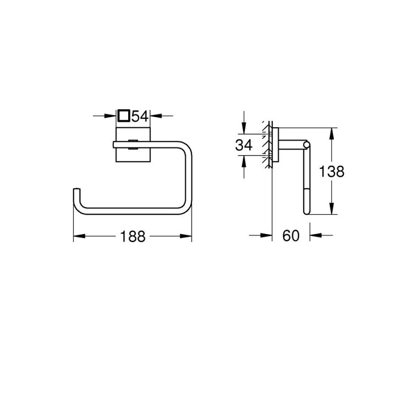 Grohe QuickFix Start Cube Тримач рушника, кільце (409752430)