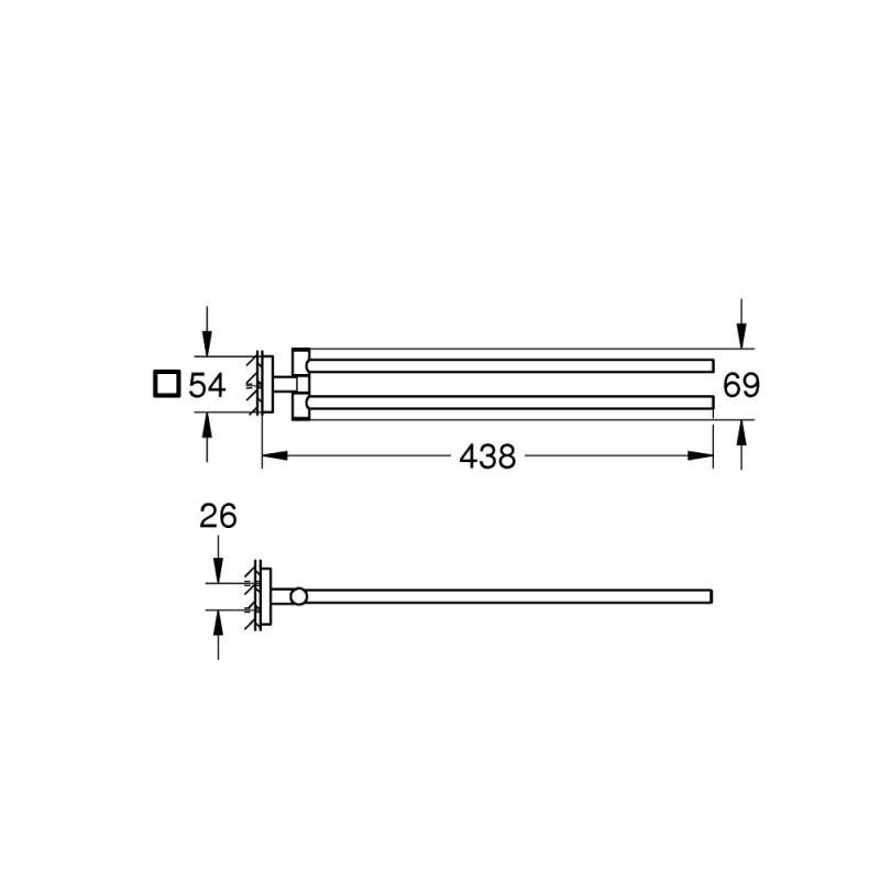 Grohe QuickFix Start Cube Тримач рушника (409762430)