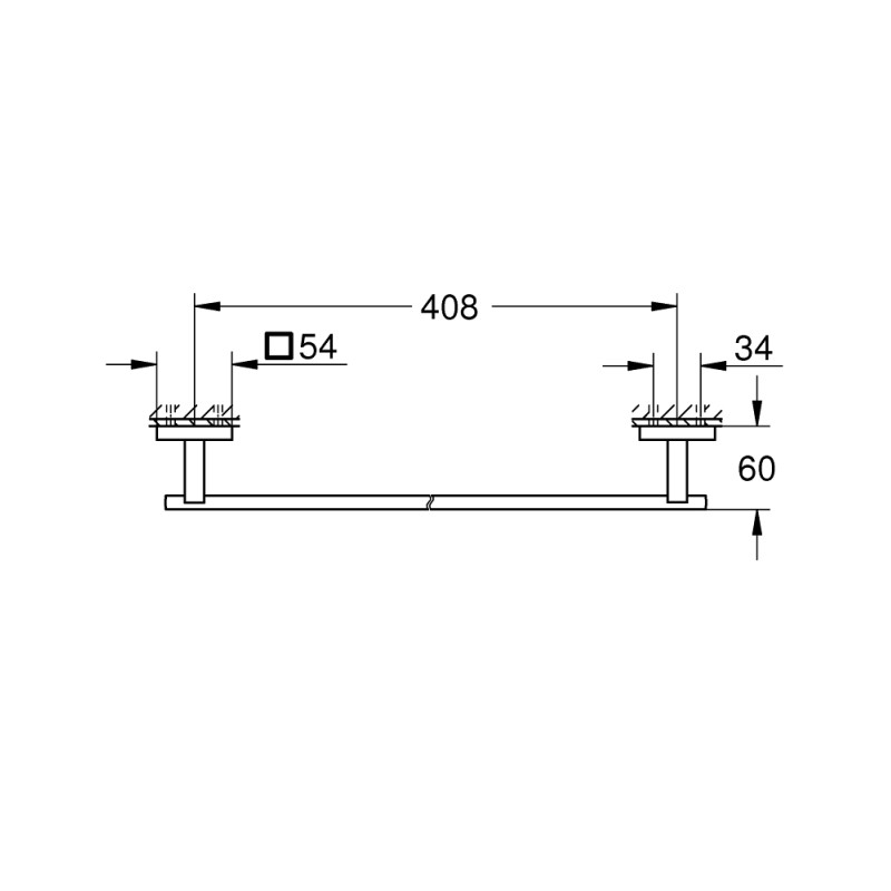 Grohe QuickFix Start Cube Тримач для банного рушника 450мм (409872430)