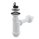 ALCA PLAST сифон A410 Умивальник 1 1/4*d63 нерж., жорстка трубка 32мм {25} (А410)