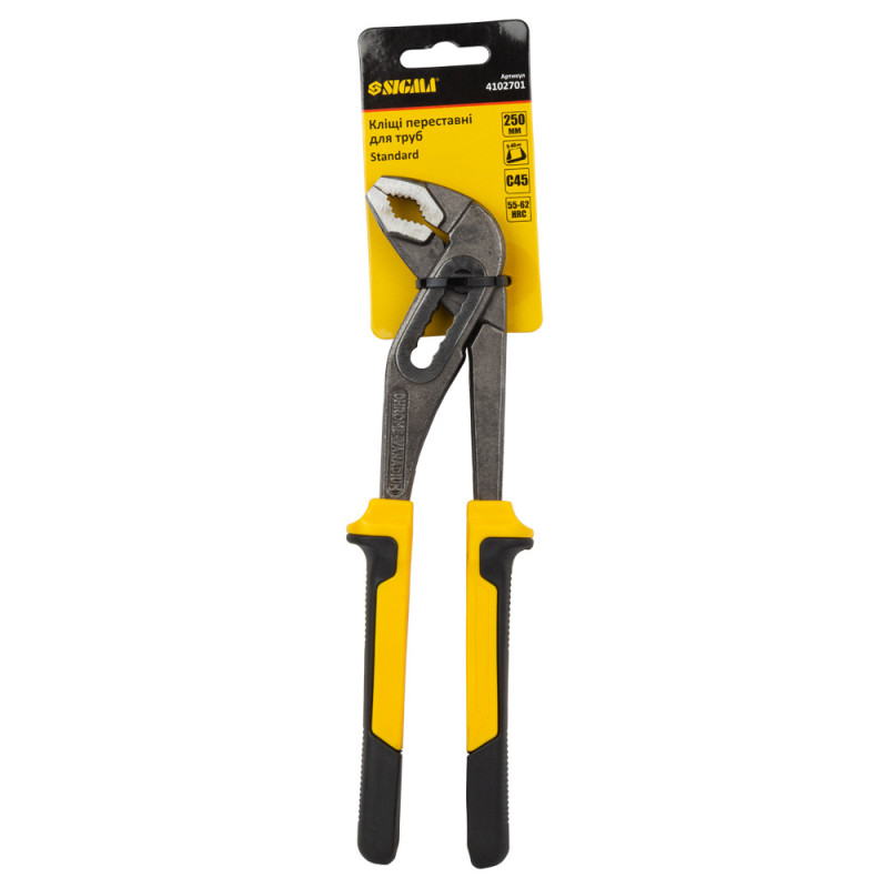 SIGMA Кліщі переставні для труб 250мм Standard (4102701)
