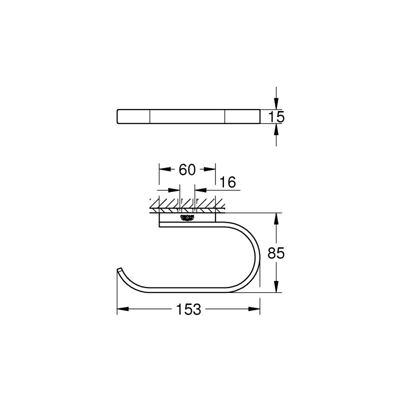 Grohe 41220KF0 Selection Тримач д/паперу, чорний матовий lection Тримач д/паперу, чорний матовий (41220KF0)
