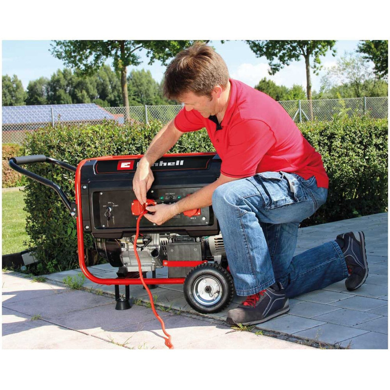Einhell Генератор бензиновий TC-PG 55/E5, 230В/380В, 3.6кВт (макс. 5.5кВт), електростарт, 25л, 83кг (4152562)