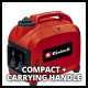 Einhell Генератор бензиновий інверторний TC-IG 2000, 230В (1 фаза), 1.8/2кВт, ручний старт, 21.6кг (4152590)