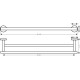 Hansgrohe Logis Тримач рушника60см, подвiйний, хром, (41712000)