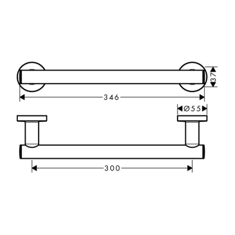 Hansgrohe Logis Тримач рушника 300мм,хром, (41713000)