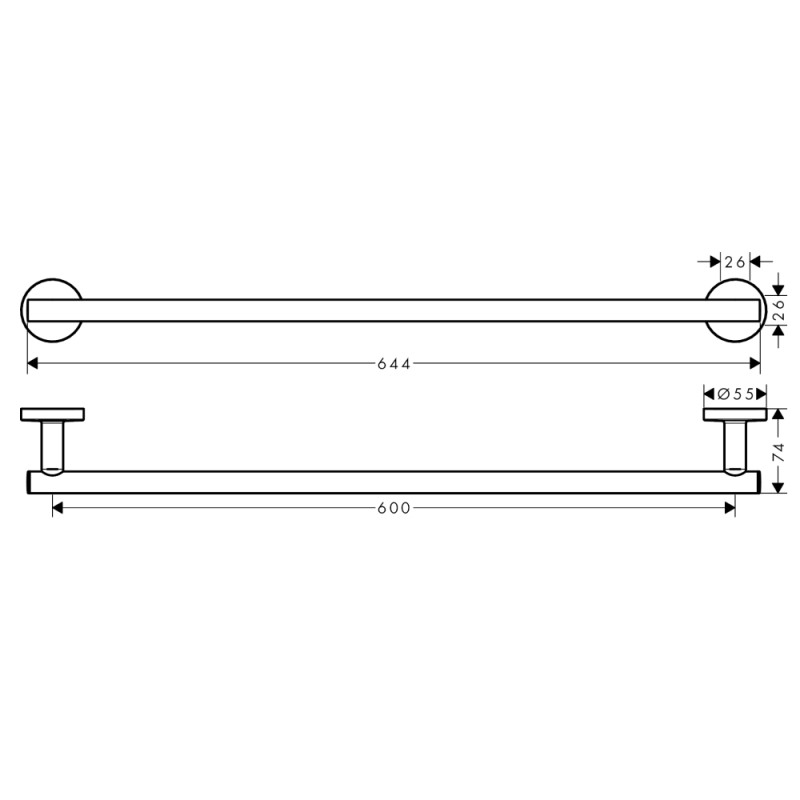 Hansgrohe Logis Рушникосушарка, хром, (41716000)