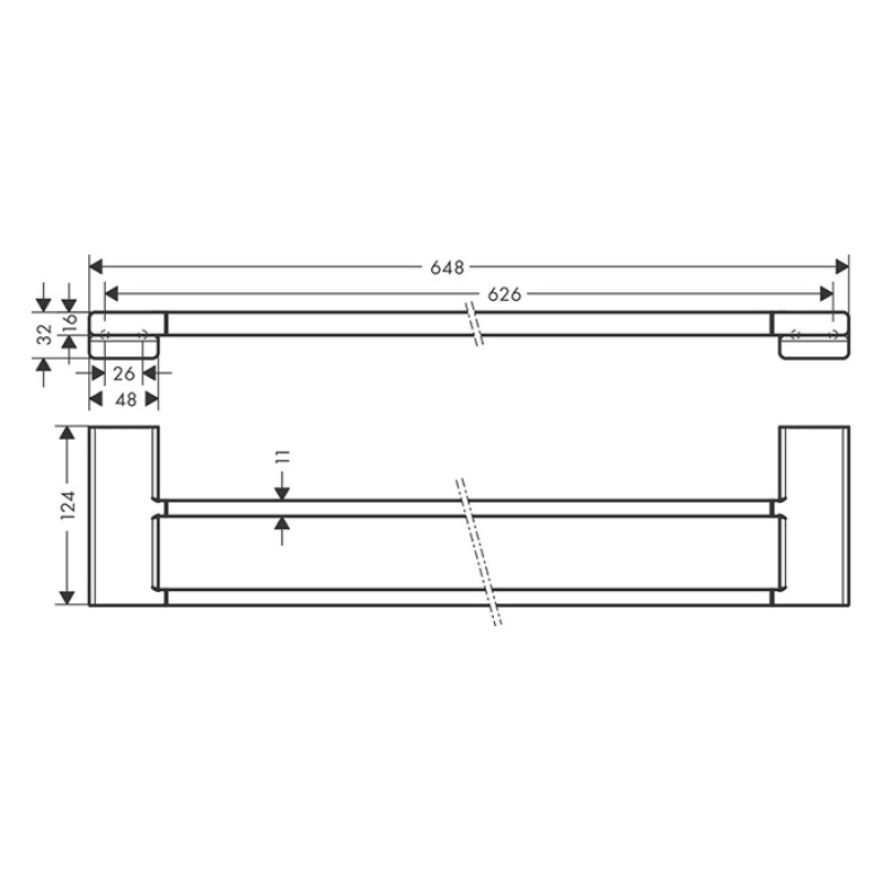 Hansgrohe ADDSTORIS тримач рушника, подвiйний, (41743000)