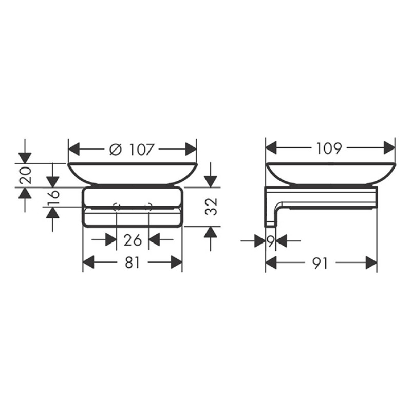 Hansgrohe ADDSTORIS мильниця, (41746000)