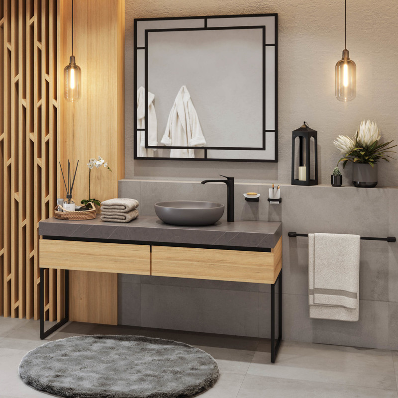 Hansgrohe Тримач рушників ADDSTORIS 41747670, чорний, (41747670)