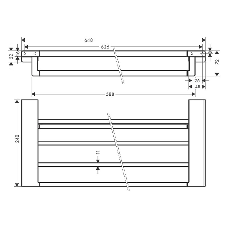 Hansgrohe ADDSTORIS поличка для рушникiв, (41751000)