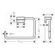 Hansgrohe ADDSTORIS полотенцедержатель-кольцо, цвет шлифованныйчерный хром, (41754340)