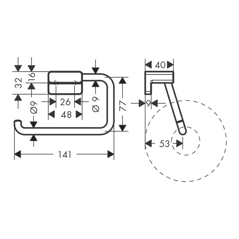 Hansgrohe Тримач туалетного паперу ADDSTORIS 41771990, золото, (41771990)