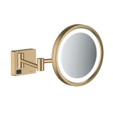 Hansgrohe ADDSTORIS зеркало для бритья, с пдсветкой LED, цвет полированная бронза, (41790140)