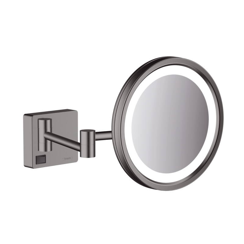 Hansgrohe ADDSTORIS зеркало для бритья, с LED подсветкой, матовый черный хром, (41790340)