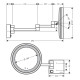 Hansgrohe ADDSTORIS зеркало косметическое, с подсветкой, черный матовый, (41790670)