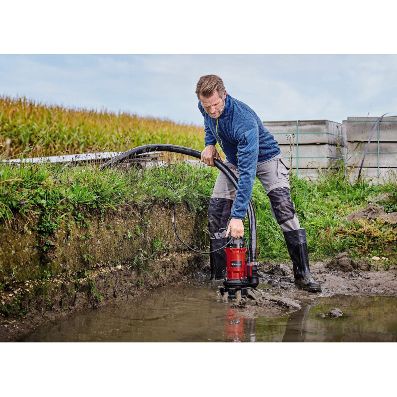 Einhell Насос дренажний GE-DP 900 Cut, 900Вт, 16000 л·год, вис. под. 11.5м, занурення 7м, 12.8кг (4181550)