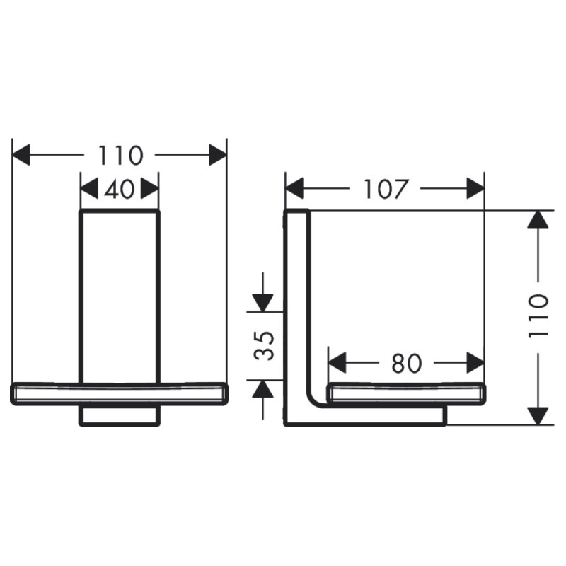 AXOR UNIVERSAL RECTANGULAR мильниця підвісна, хром