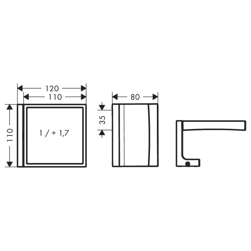 AXOR UNIVERSAL RECTANGULAR дзеркало