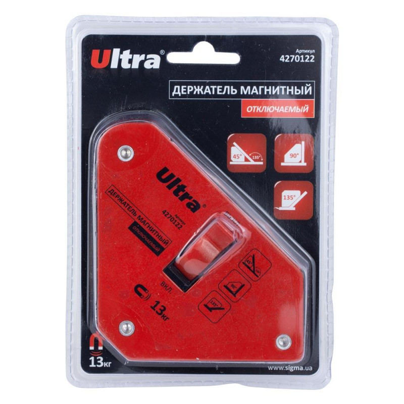 ULTRA Держатель магнитный отключаемый 13кг 100×95×110мм (45,90.135°) (4270122)