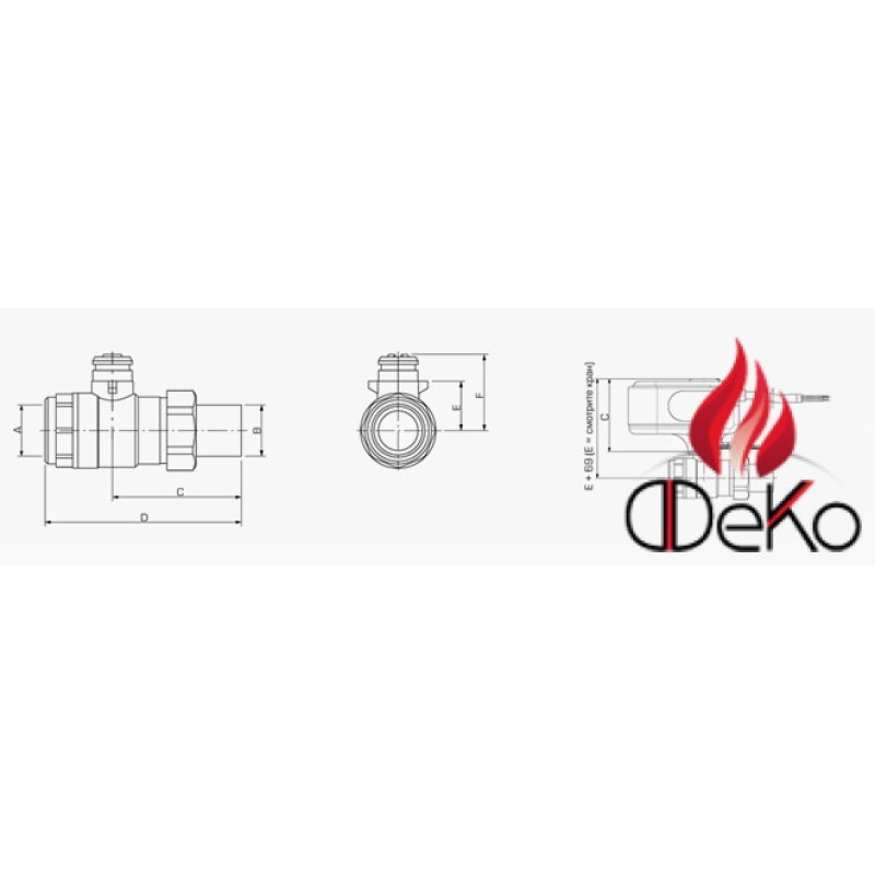 ESBE Шаровой кран MBA124 G 1 с приводом (43100500)