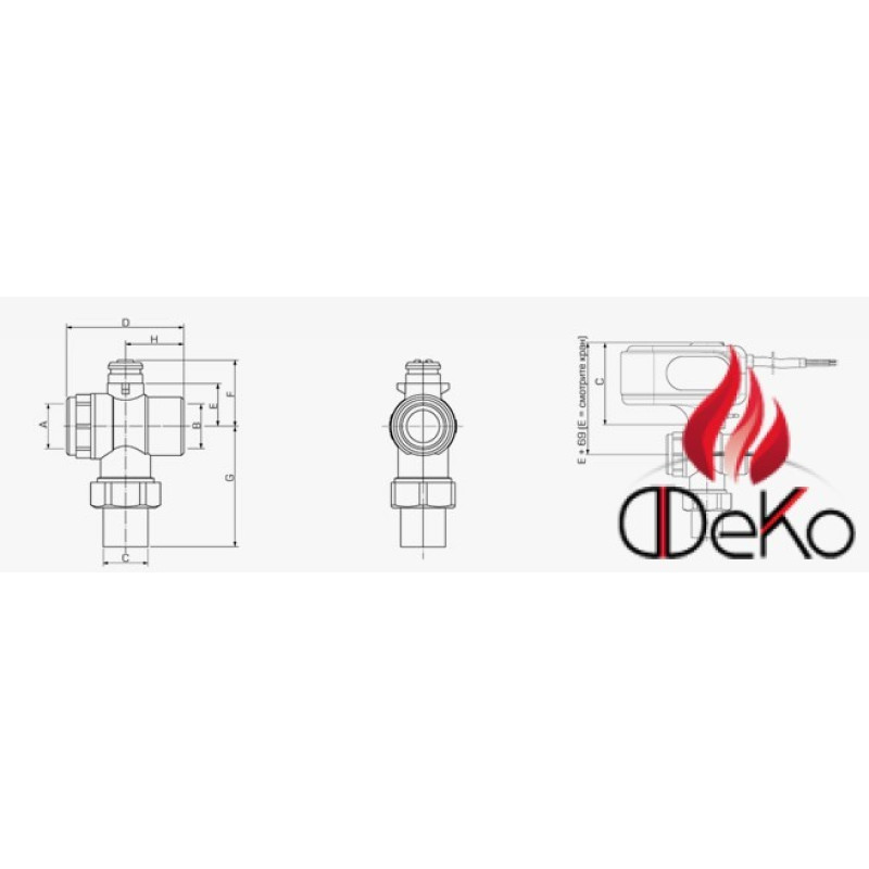 ESBE Кульовый кран MBA135 G 3/4 с приводом (43102100)