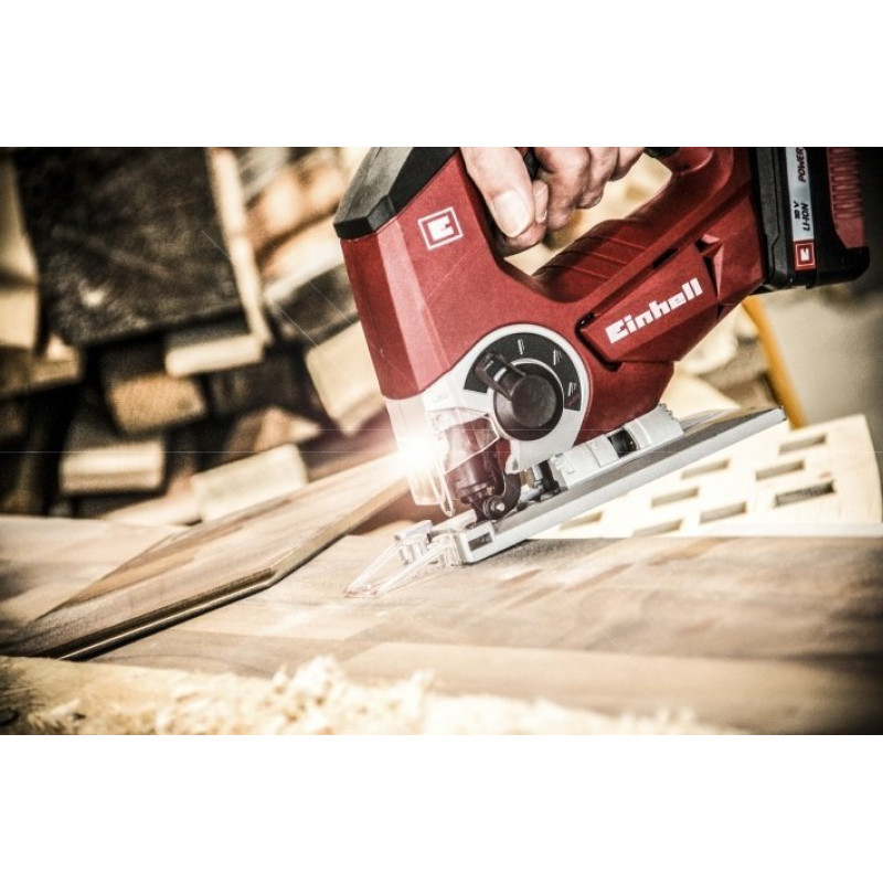 Einhell Лобзик TC-JS 18LI-Solo акумуляторний PXC 18В 2700об·хв хід 20мм 1.63кг без АКБ та ЗП (4321209)