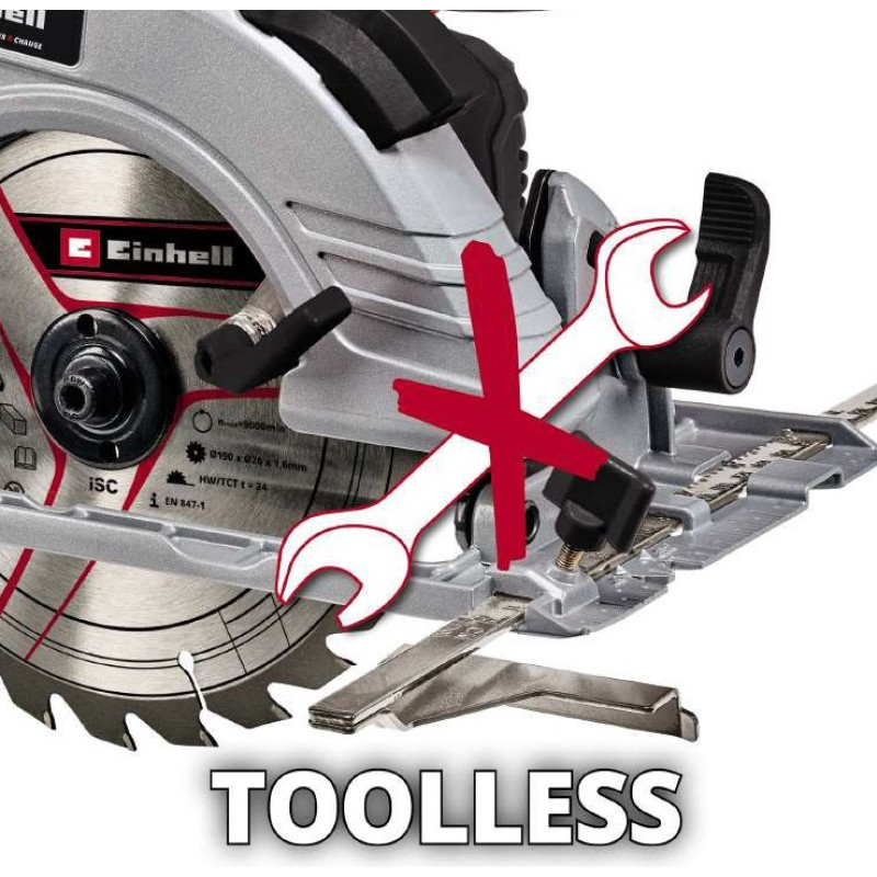 Einhell Акумуляторна циркулярна пила TE-CS 18/190 Li-Solo New, без акб (4331210)