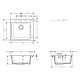 Hansgrohe S510-F450 мийка для кухнi, вбуд., розмiри вирiзу: 54*49см, iз матерiалу Silicatec, колiр чорний графiт, (43312170)