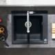 Hansgrohe S510-F450 мийка для кухнi, вбуд., розмiри вирiзу: 54*49см, iз матерiалу Silicatec, колiр чорний графiт, (43312170)