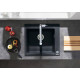 Hansgrohe S510-F450 мийка для кухнi, вбудована, розмiри вирiзу: 54*49см, iз матерiалу Silicatec, колiр свiтлий сiрий, (43312380)