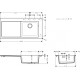 Hansgrohe S514-F450 Мийка для кухнi, вбуд. 450, з крилом, чорний графiт, (43314170)