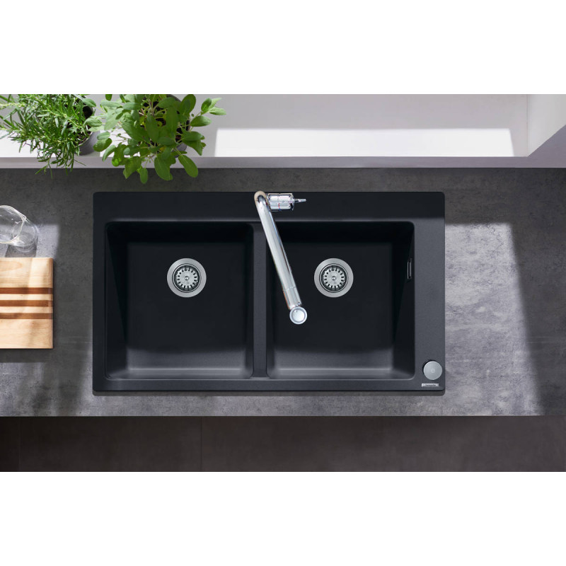 Hansgrohe Кухонна мийка кам`яна 43316170, чорний, (43316170)