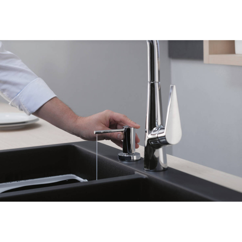 Hansgrohe Кухонна мийка кам`яна 43316170, чорний, (43316170)