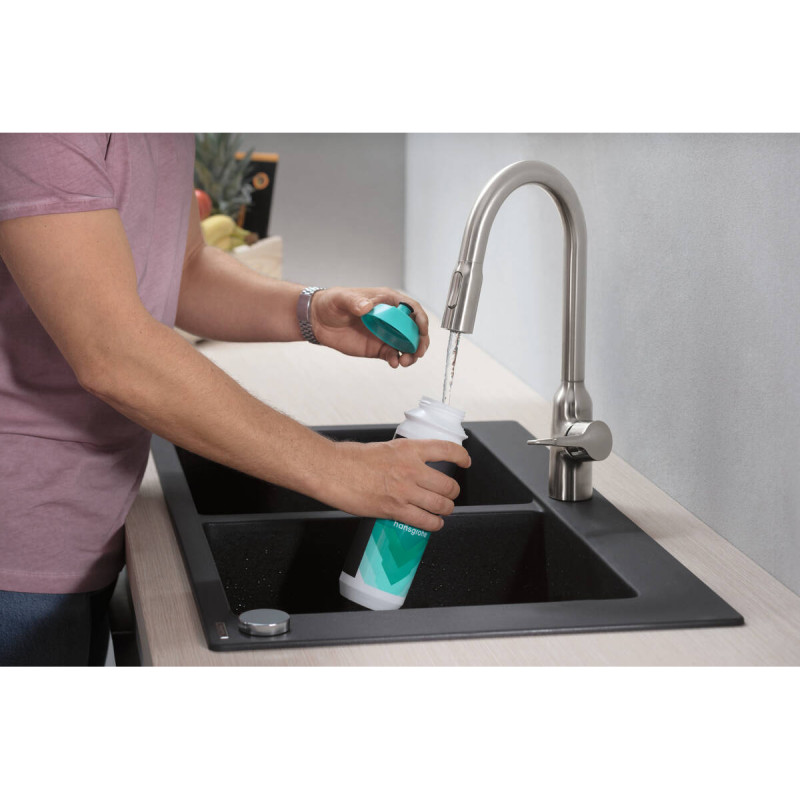 Hansgrohe Кухонна мийка кам`яна 43316170, чорний, (43316170)
