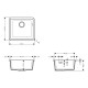 Hansgrohe Кухонна мийка кам`яна 43431170, чорний, (43431170)