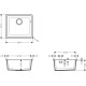 Hansgrohe S510-U450 мийка для кухні 450, колір сірий камень, (43431290)