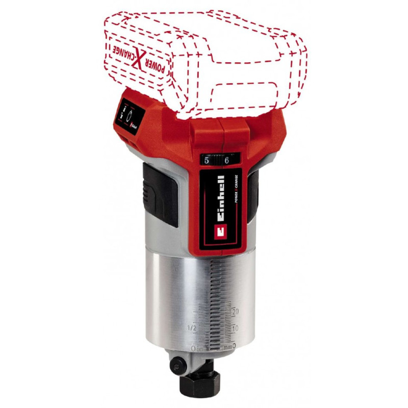 Einhell Фрезер кромковий TP-ET 18 Li BL - Solo акум., PXC, 18В, 6/8 мм, 10000-30000 об/хв (4350412)