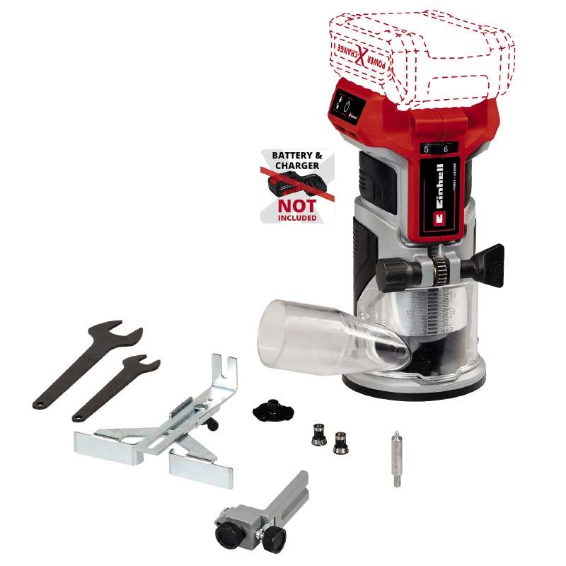 Einhell Фрезер кромковий TP-ET 18 Li BL - Solo акум., PXC, 18В, 6/8 мм, 10000-30000 об/хв (4350412)