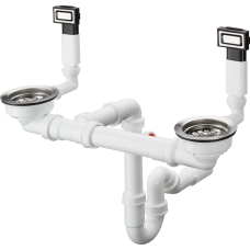 Hansgrohe Сифон для подвійної кухонної мийки D15-10 (43922800)