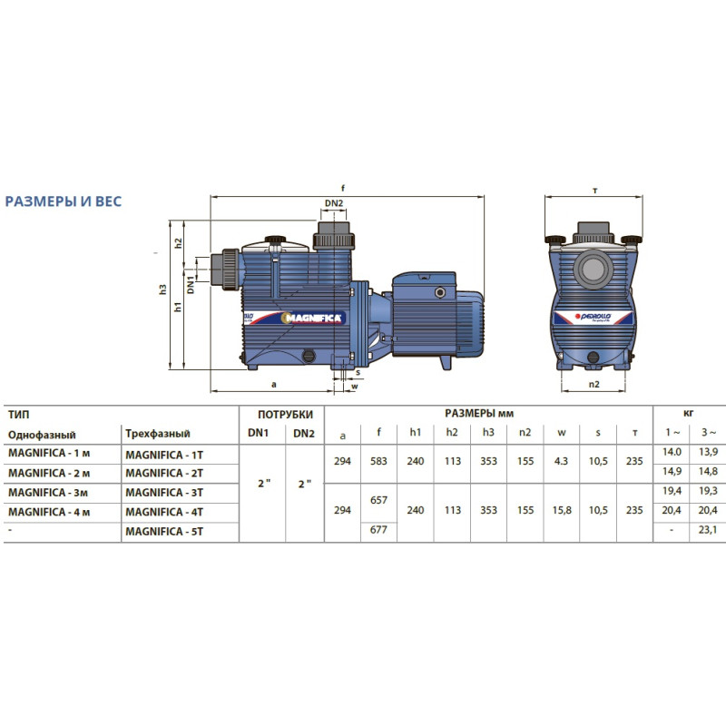 Насос Pedrollo magnifica 2m для басейнів з фільтром Pedrollo (43CR08I4A1)